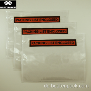 Packliste Umschlag 6x4,5 Zoll halb gedruckt rot